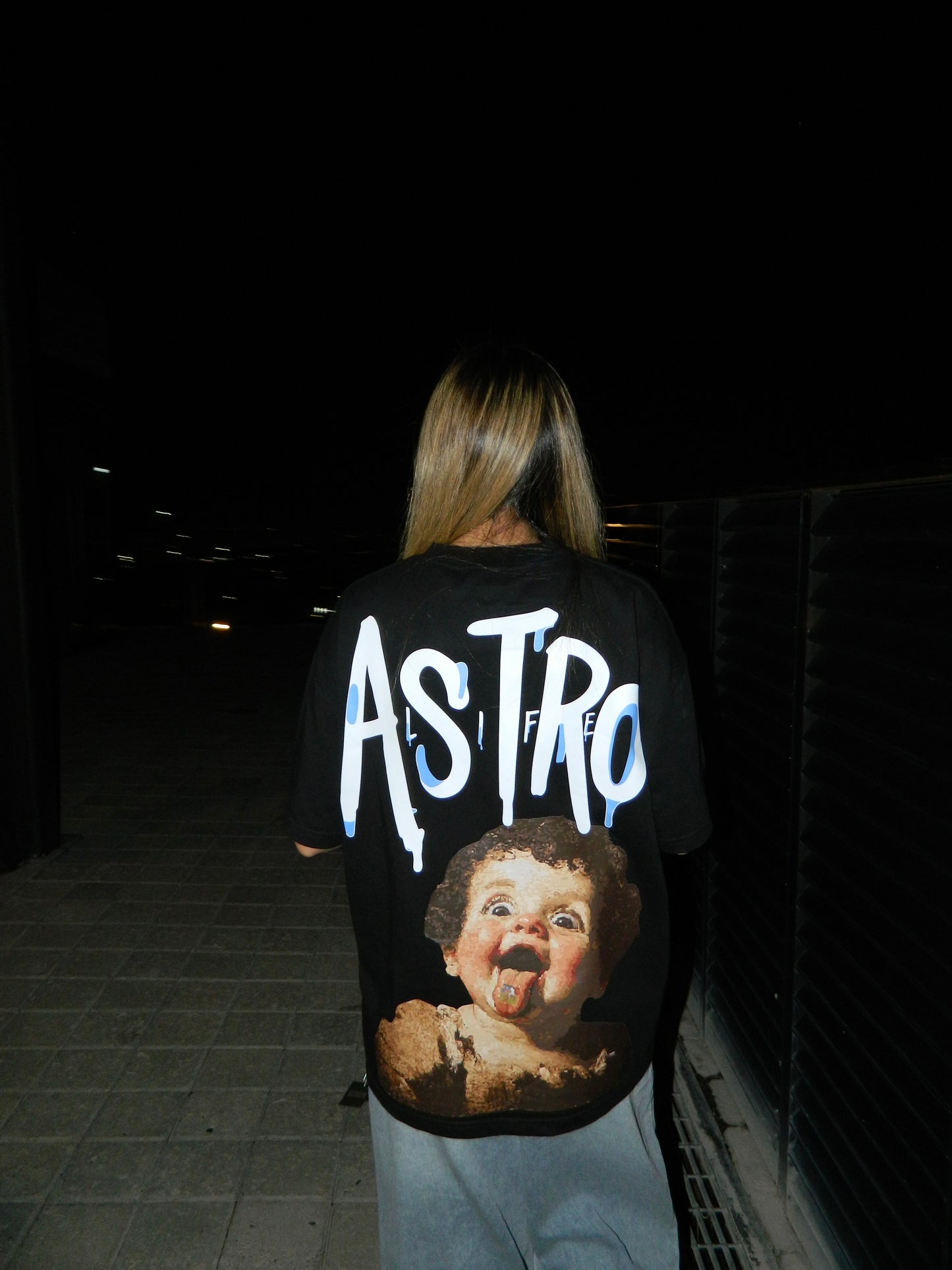 Playera Semi Oversize Negra Gramaje 305