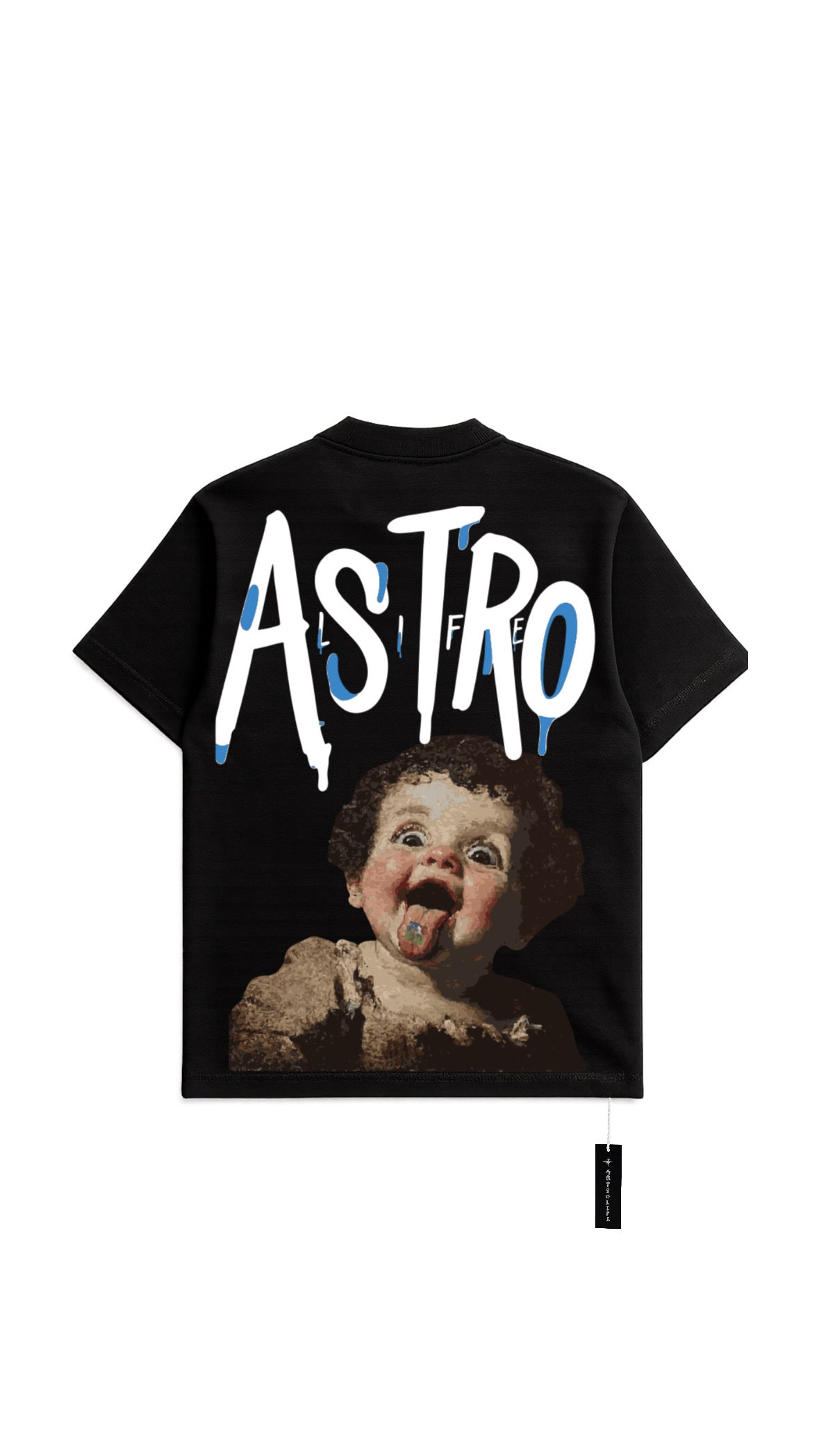 Playera Semi Oversize Negra Gramaje 305